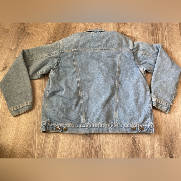 LEE Vintage Large 100% Cotton Light Blue Denim Jean Jacket - Picture 10 of 10